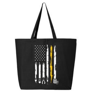 Electrician Us Flag Tools For Electricians 25L Jumbo Tote