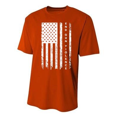 Enough USA Flag End Gun Violence Performance Sprint T-Shirt