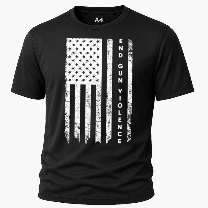 Enough USA Flag End Gun Violence Cooling Performance Crew T-Shirt