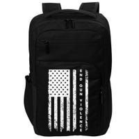 Enough USA Flag End Gun Violence Impact Tech Backpack