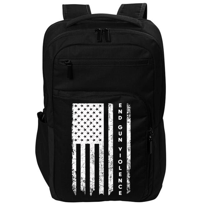 Enough USA Flag End Gun Violence Impact Tech Backpack