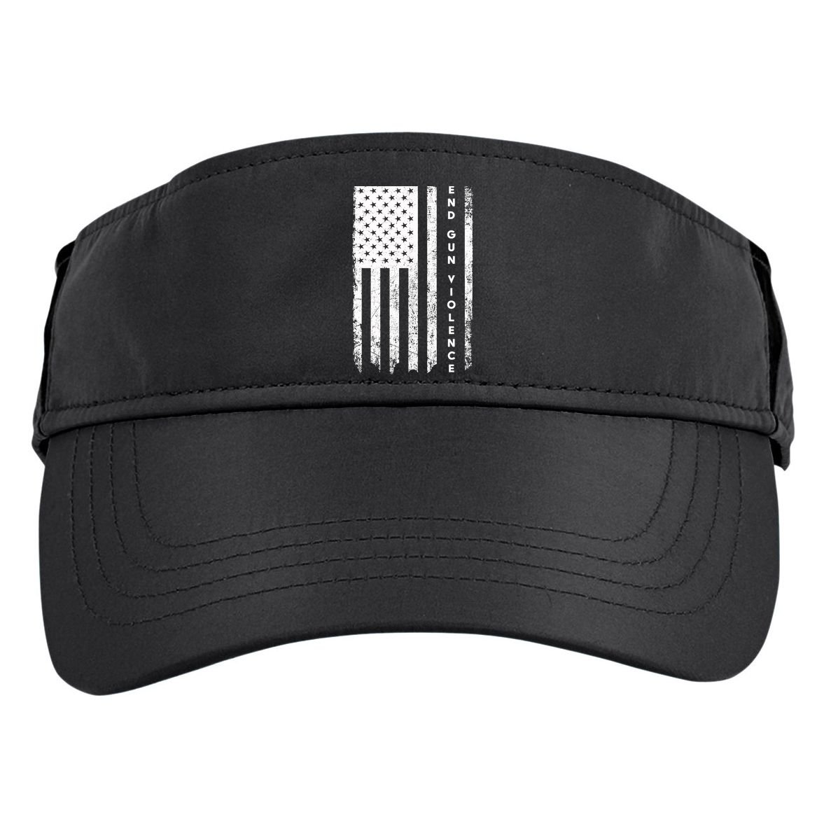 Enough USA Flag End Gun Violence Adult Drive Performance Visor