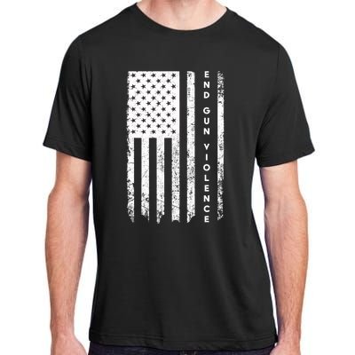 Enough USA Flag End Gun Violence Adult ChromaSoft Performance T-Shirt