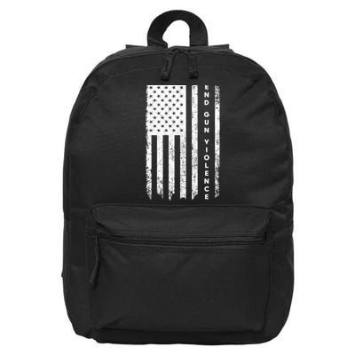 Enough USA Flag End Gun Violence 16 in Basic Backpack