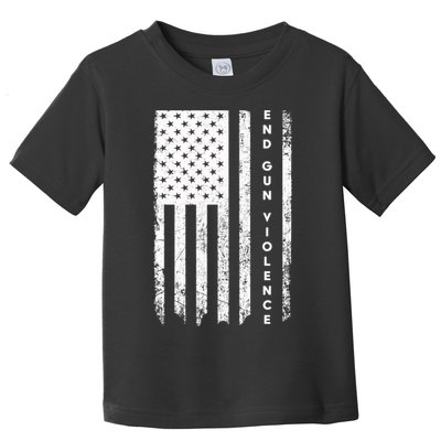 Enough USA Flag End Gun Violence Toddler T-Shirt
