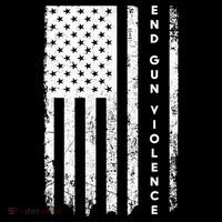 Enough USA Flag End Gun Violence Women's V-Neck T-Shirt