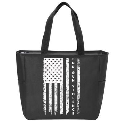 Enough USA Flag End Gun Violence Zip Tote Bag