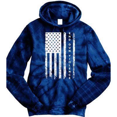 Enough USA Flag End Gun Violence Tie Dye Hoodie