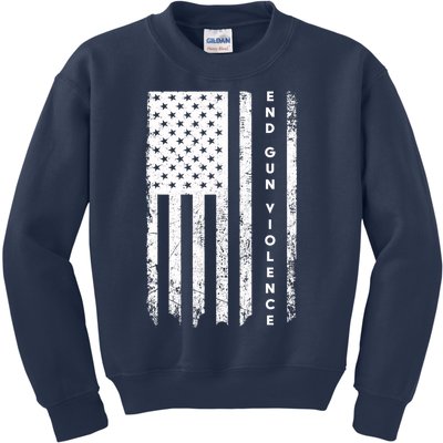 Enough USA Flag End Gun Violence Kids Sweatshirt