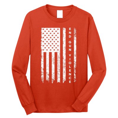 Enough USA Flag End Gun Violence Long Sleeve Shirt