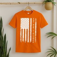 Enough USA Flag End Gun Violence T-Shirt