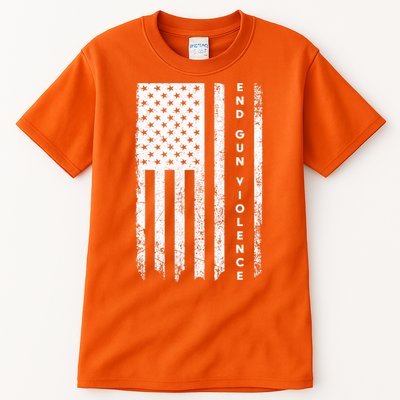 Enough USA Flag End Gun Violence Tall T-Shirt