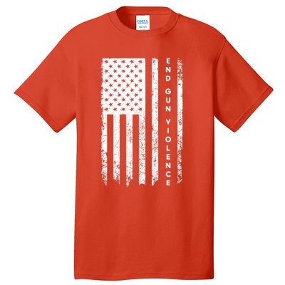 Enough USA Flag End Gun Violence Tall T-Shirt