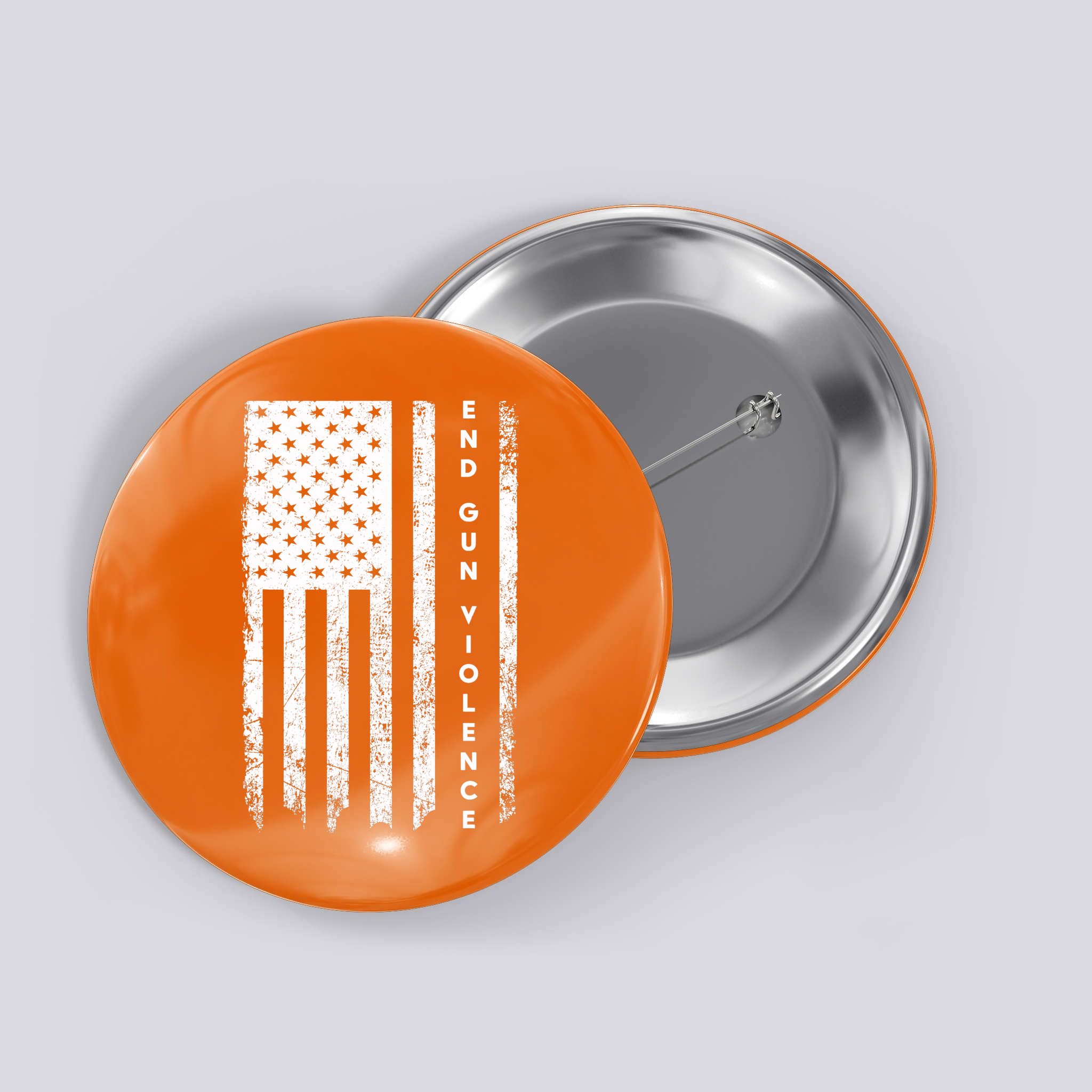 Enough USA Flag End Gun Violence Button
