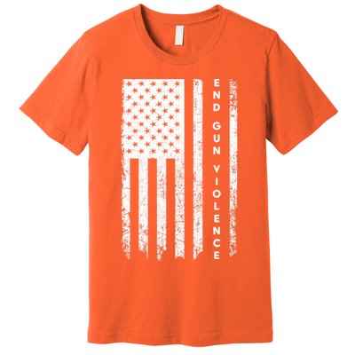 Enough USA Flag End Gun Violence Premium T-Shirt