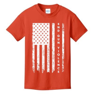 Enough USA Flag End Gun Violence Kids T-Shirt