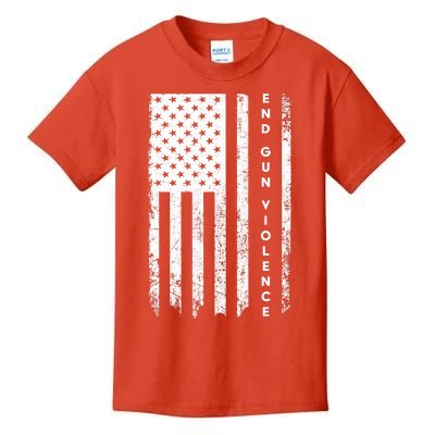 Enough USA Flag End Gun Violence Kids T-Shirt