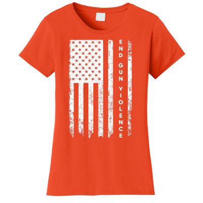 Enough USA Flag End Gun Violence Women's T-Shirt