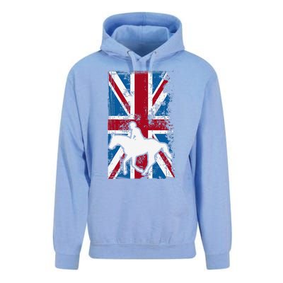 Equestrian Uk Flag United Kingdom Horse Silhouette Unisex Surf Hoodie