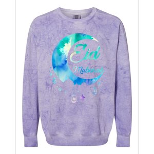 Eid Ul Fitr Mubarak Colorblast Crewneck Sweatshirt