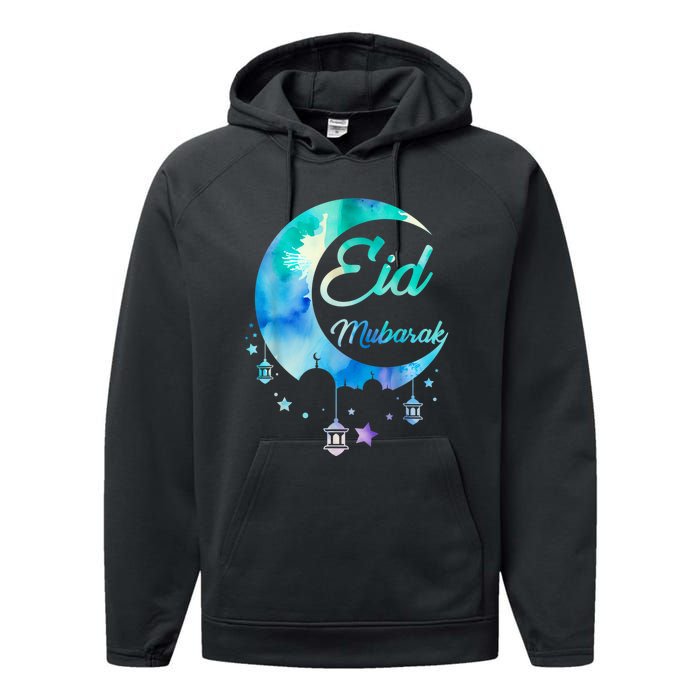 Eid Ul Fitr Mubarak Performance Fleece Hoodie