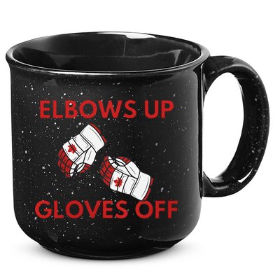 Elbows Up Gloves Off Canada Free Proud Canadian 15oz Campfire Ceramic Mug
