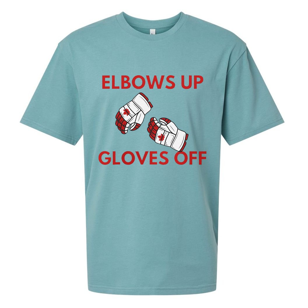 Elbows Up Gloves Off Canada Free Proud Canadian Sueded Cloud Jersey T-Shirt