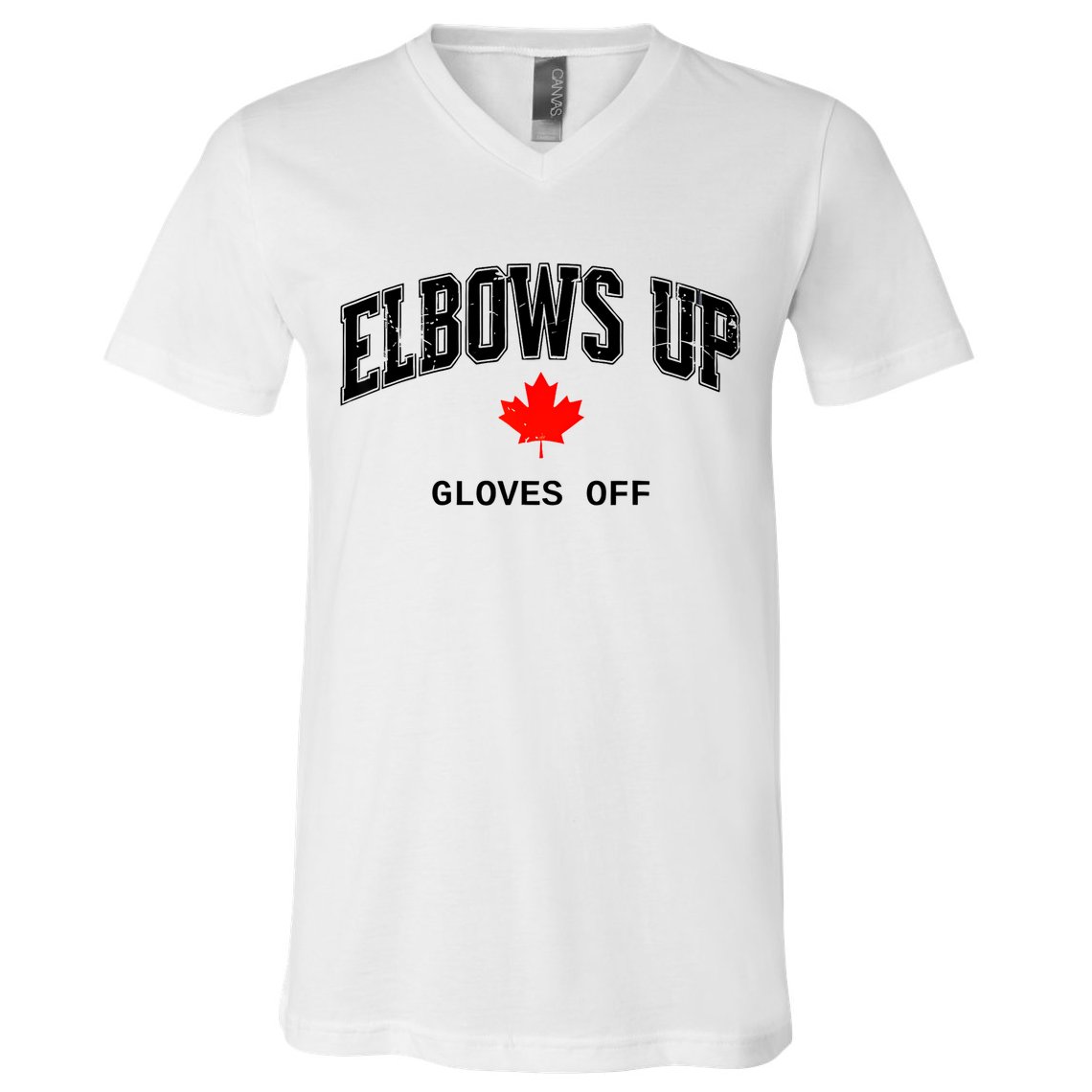 Elbows Up Gloves Off Vintage V-Neck T-Shirt