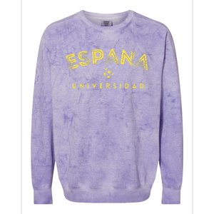 Espana University Graduation Spain College Academy Colorblast Crewneck Sweatshirt