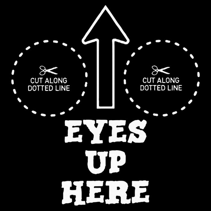Eyes Up Here With Cut Out For Boobs Tall T-Shirt