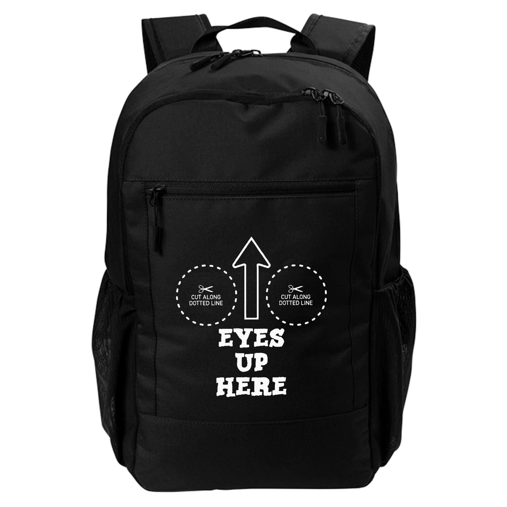 Eyes Up Here With Cut Out For Boobs Backpack