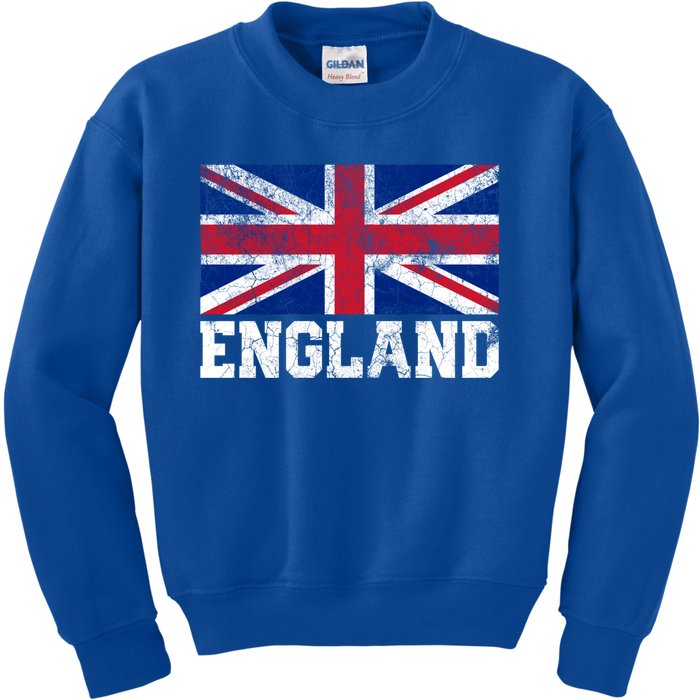 England Union Jack Flag Pride Roots Country Family Nation Cute Gift Kids Sweatshirt