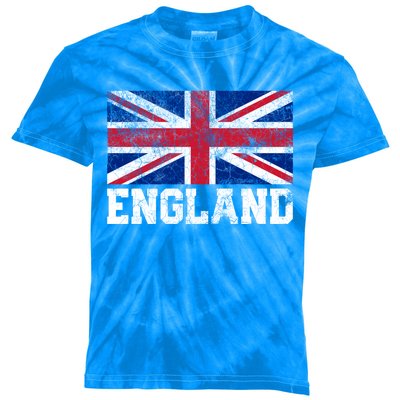 England Union Jack Flag Pride Roots Country Family Nation Cute Gift Kids Tie-Dye T-Shirt