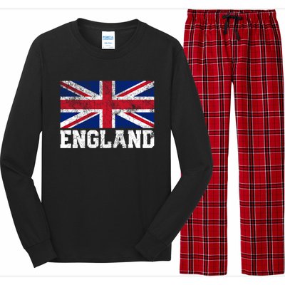 England Union Jack Flag Pride Roots Country Family Nation Gift Long Sleeve Pajama Set