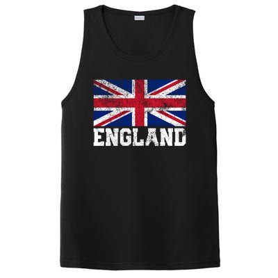 England Union Jack Flag Pride Roots Country Family Nation Gift PosiCharge Competitor Tank