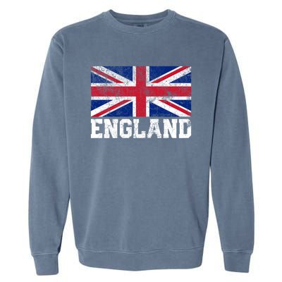 England Union Jack Flag Pride Roots Country Family Nation Gift Garment-Dyed Sweatshirt