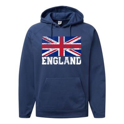 England Union Jack Flag Pride Roots Country Family Nation Gift Performance Fleece Hoodie