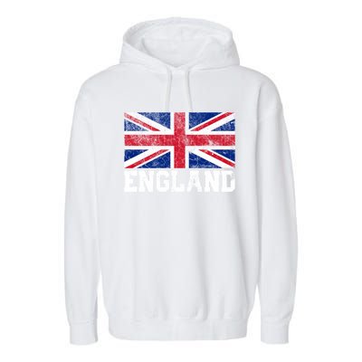 England Union Jack Flag Pride Roots Country Family Nation Gift Garment-Dyed Fleece Hoodie