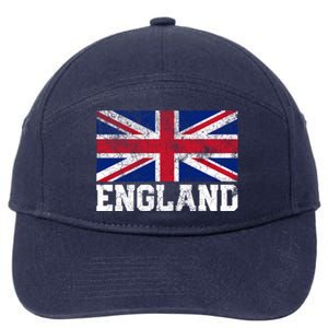 England Union Jack Flag Pride Roots Country Family Nation Gift 7-Panel Snapback Hat