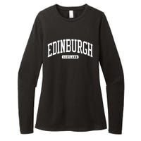 Edinburgh United Kingdom Uk College University Style Womens CVC Long Sleeve Shirt