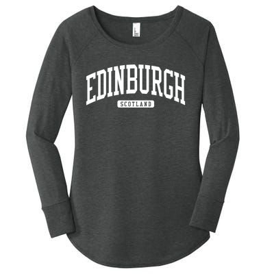 Edinburgh United Kingdom Uk College University Style Women's Perfect Tri Tunic Long Sleeve Shirt