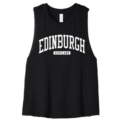 Edinburgh United Kingdom Uk College University Style Women's Racerback Cropped Tank