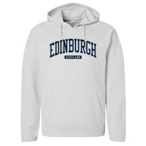 Edinburgh United Kingdom Uk College Style Performance Fleece Hoodie