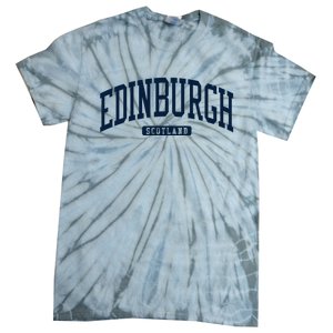 Edinburgh United Kingdom Uk College Style Tie-Dye T-Shirt