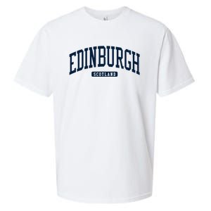 Edinburgh United Kingdom Uk College Style Sueded Cloud Jersey T-Shirt