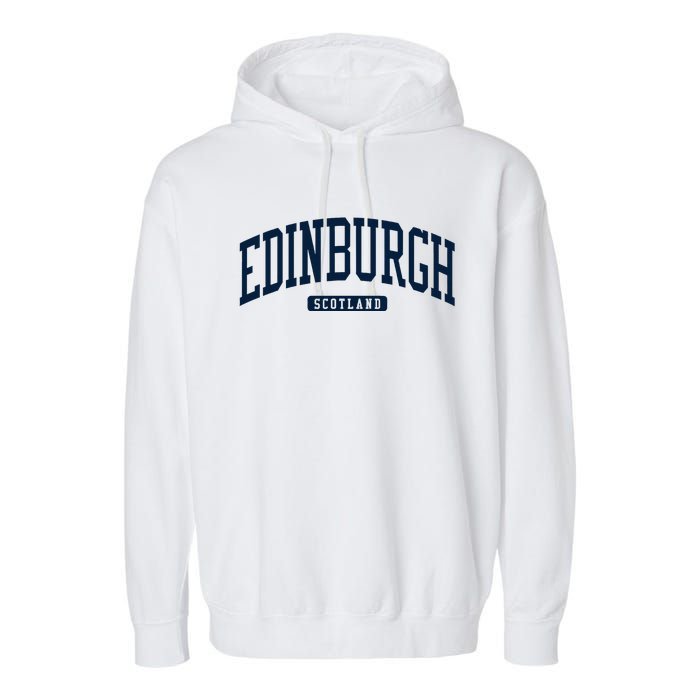 Edinburgh United Kingdom Uk College Style Garment-Dyed Fleece Hoodie