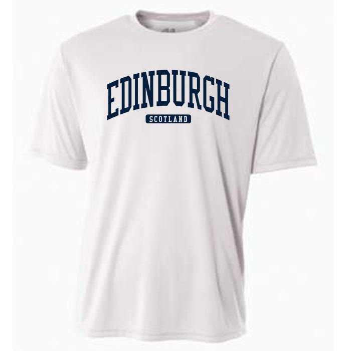 Edinburgh United Kingdom Uk College Style Cooling Performance Crew T-Shirt