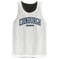 Edinburgh United Kingdom Uk College Style Mesh Reversible Basketball Jersey Tank