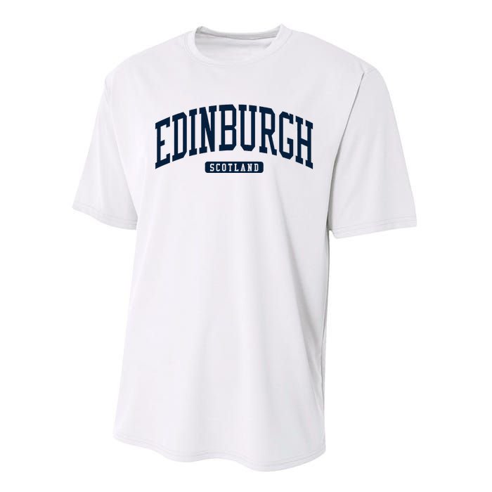 Edinburgh United Kingdom Uk College Style Performance Sprint T-Shirt