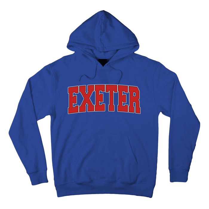 Exeter United Kingdom Varsity Style Vintage Retro Uk Sports Great Gift Hoodie